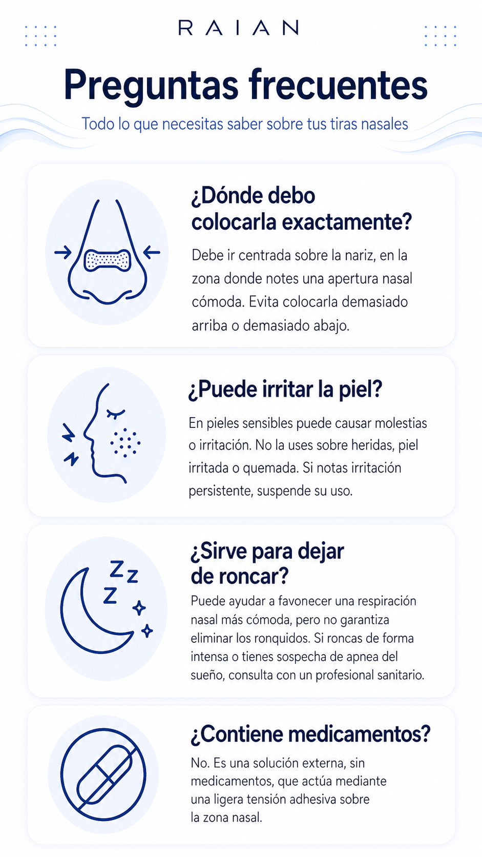 Tiras nasales RAIAN - contenido adicional