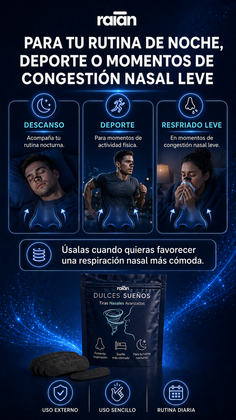 Tiras nasales RAIAN - consejos antes de usar